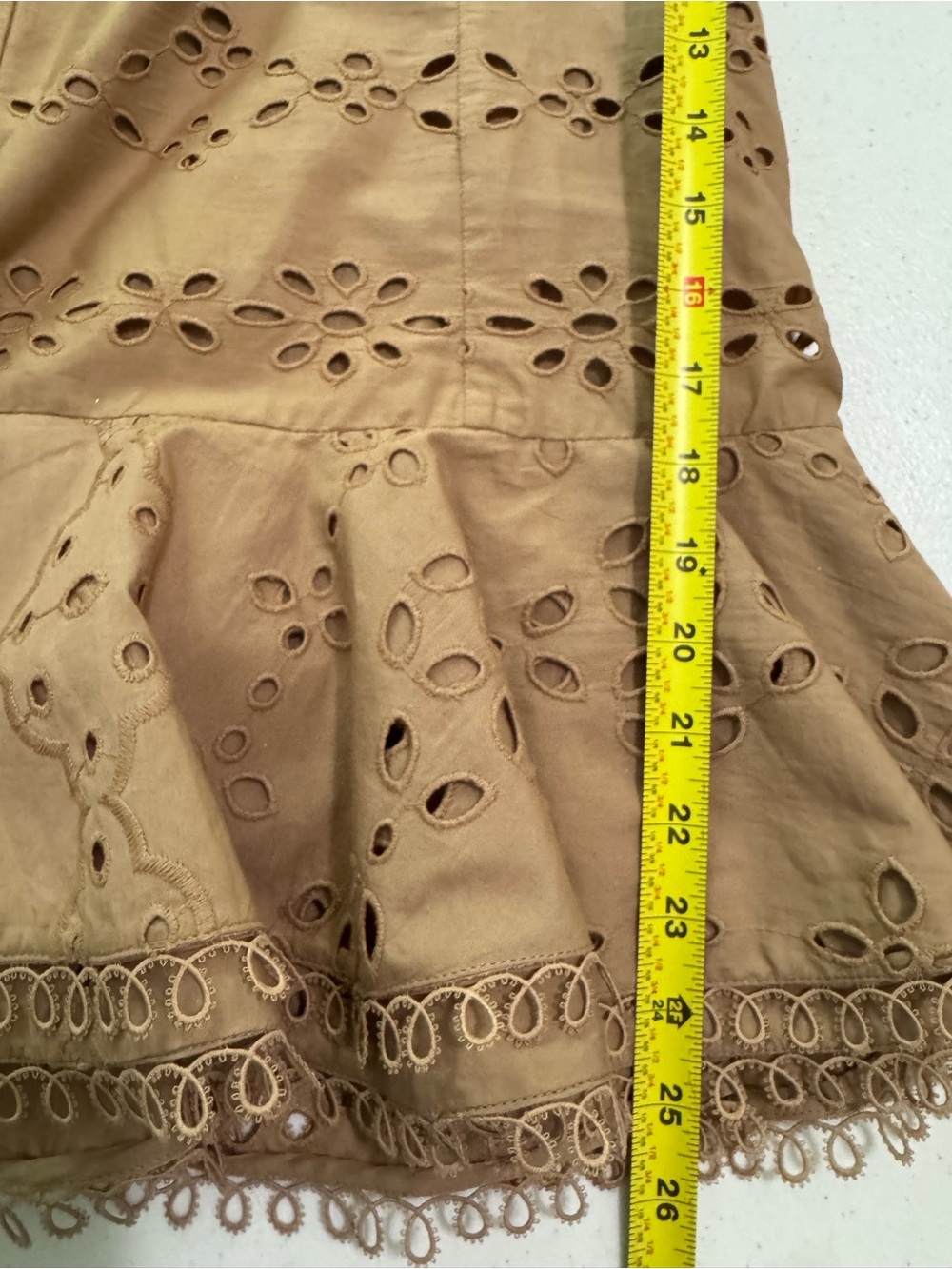 Hemant and Nandita Pahi Schiffli Halter Dress Brown Small - Picture 16 of 16